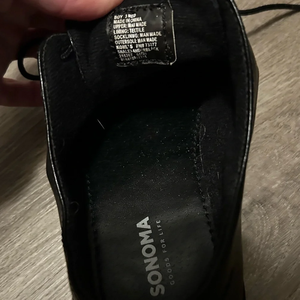 Sonoma Boys Black Oxford Dress Shoes